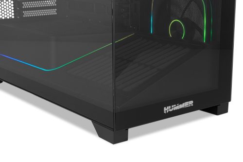 NOX Hummer BLADE Semitorre ATX ARGB Ultra Airflow Negro Ventana Lateral Vidrio Templado 3 Ventiladores 140mm