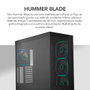NOX Hummer BLADE Semitorre ATX ARGB Ultra Airflow Negro Ventana Lateral Vidrio Templado 3 Ventiladores 140mm