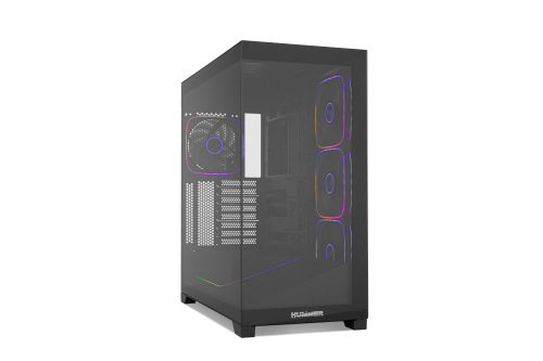 NOX Hummer BLADE Semitorre ATX ARGB Ultra Airflow Negro Ventana Lateral Vidrio Templado 3 Ventiladores 140mm