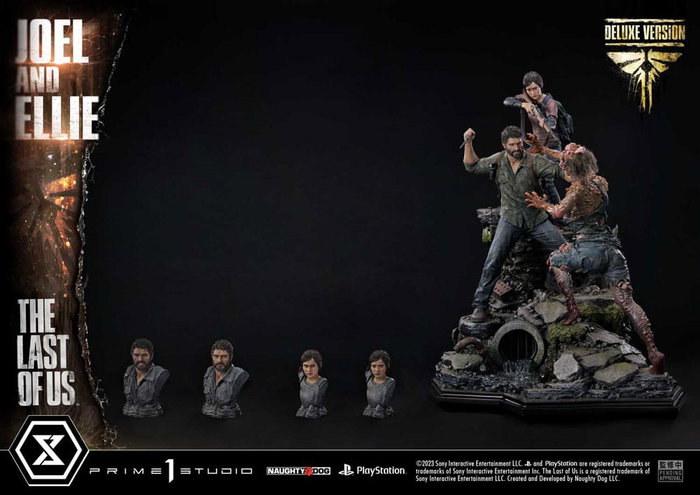 Prime 1 Studio The Last of Us Part I Estatua Ultimate Premium Masterline Series Joel & Ellie Deluxe Bonus Version