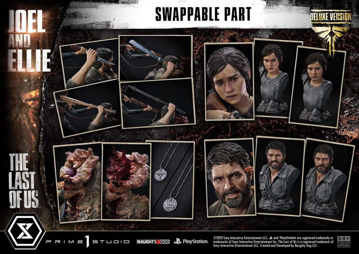 Prime 1 Studio The Last of Us Part I Estatua Ultimate Premium Masterline Series Joel & Ellie Deluxe Bonus Version