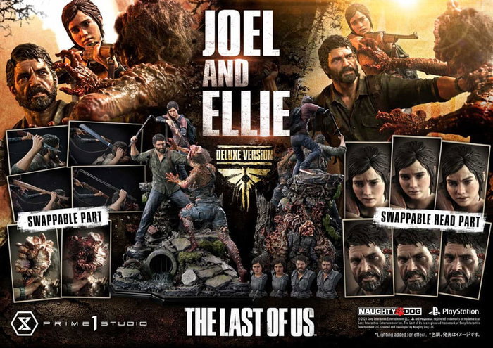Prime 1 Studio The Last of Us Part I Estatua Ultimate Premium Masterline Series Joel & Ellie Deluxe Bonus Version
