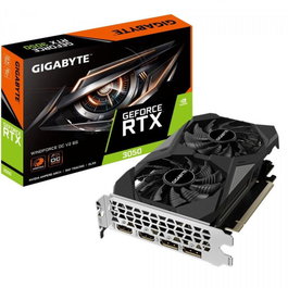 Gigabyte Tarjeta Gráfica GV-N3050WF2OCV2-6GD NVIDIA RTX 3050 GDDR6 6GB WINDFORCE 2X con 2 Ventiladores 9VN305WO62-00-G10