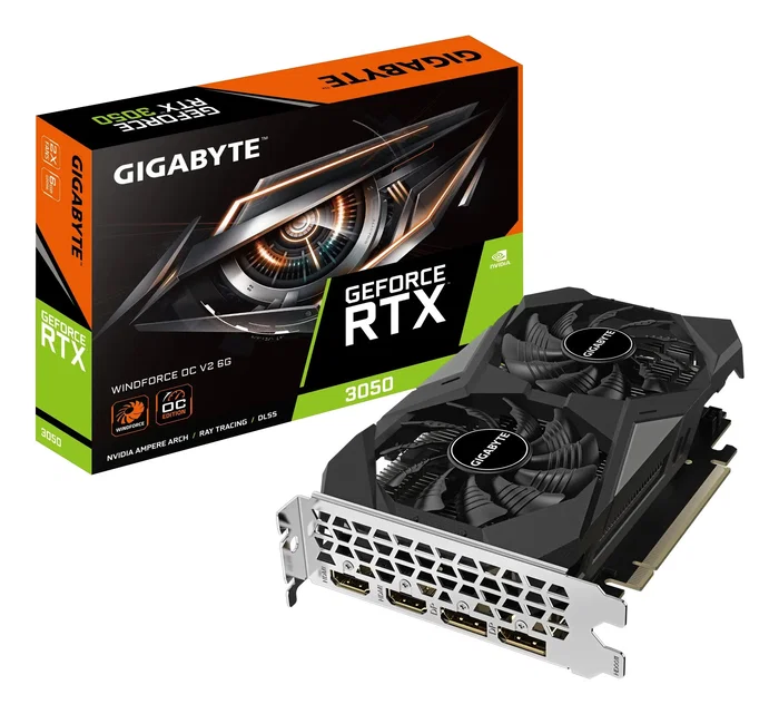 Gigabyte GeForce RTX 3050 WINDFORCE OC V2 6 GB GDDR6 Gigabyte GeForce RTX 3050 WINDFORCE OC V2 6 GB GDDR6