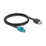 DeLOCK Cable HSD Z hembra a USB 2.0 Tipo-A hembra 1 m Premium