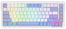 Redragon Ucal Max K673WBP-RGB-MAX Teclado Mecánico Inalámbrico 82 Teclas RGB Blanco Layout Español
