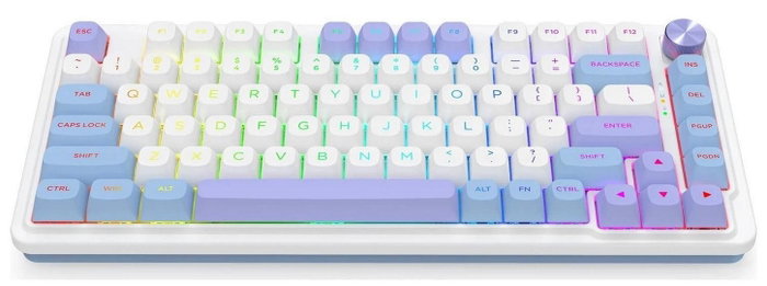Redragon Ucal Max K673WBP-RGB-MAX Teclado Mecánico Inalámbrico 82 Teclas RGB Blanco Layout Español