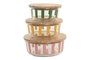 DKD Home Decor Recipiente de Cristal con Rayas 900ml/60