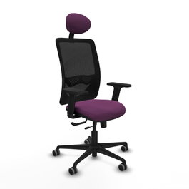 PIQUERAS Y CRESPO Silla de oficina Zulema con mecanismo Sincro/Traslack Morado y Negro