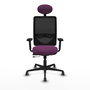 PIQUERAS Y CRESPO Silla de oficina Zulema con mecanismo Sincro/Traslack Morado y Negro
