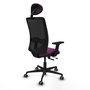 PIQUERAS Y CRESPO Silla de oficina Zulema con mecanismo Sincro/Traslack Morado y Negro