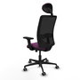 PIQUERAS Y CRESPO Silla de oficina Zulema con mecanismo Sincro/Traslack Morado y Negro