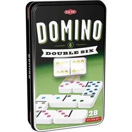 Tactic Domino Double 6 Caja de metal