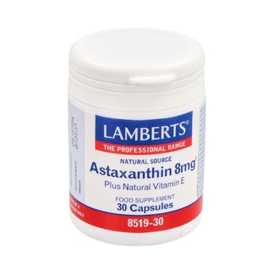 Lamberts Astaxantina 8 mg con Vitamina E natural 30 cápsulas
