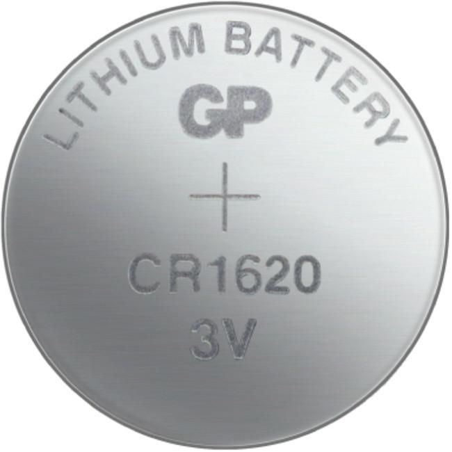 GP Pila Litio CR1620, Batería Botón Lithium 3V, Blíster 5 Unidades