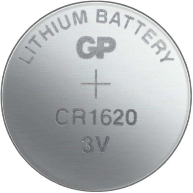 GP Pila Litio CR1620, Batería Botón Lithium 3V, Blíster 5 Unidades