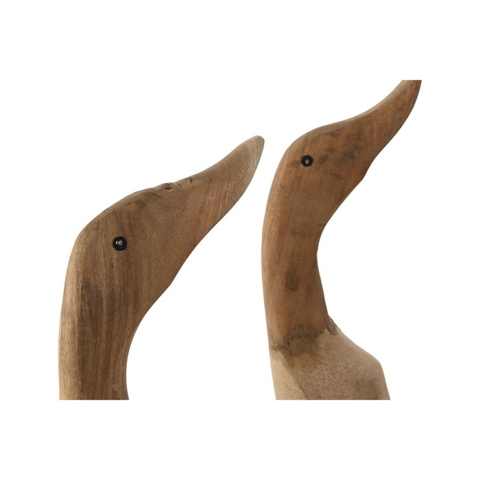 DKD Home Decor Figura de Madera Pato con Zapatos Surtido de 2 Unidades