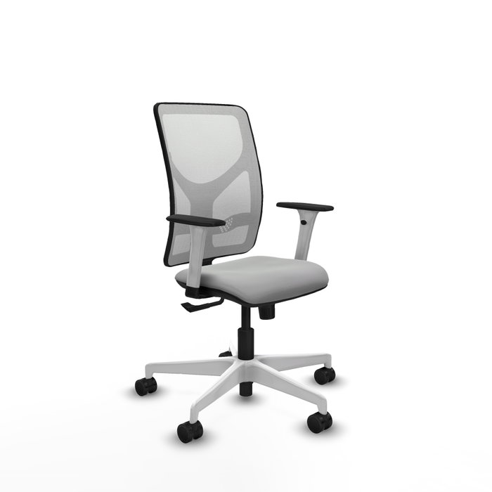 PIQUERAS Y CRESPO Silla de oficina Motilla con mecanismo Sincro, Gris claro y Blanco PIQUERAS Y CRESPO Silla de oficina Motilla con mecanismo Sincro, Gris claro y Blanco