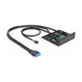 DeLOCK Panel Frontal 3.5″ USB 3.2 Gen 1 (2 x USB Tipo-A) + HD-Audio Negro
