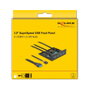 DeLOCK Panel Frontal 3.5″ USB 3.2 Gen 1 (2 x USB Tipo-A) + HD-Audio Negro