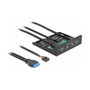 DeLOCK Panel Frontal 3.5″ USB 3.2 Gen 1 (2 x USB Tipo-A) + HD-Audio Negro