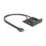 DeLOCK Panel Frontal 3.5″ USB 3.2 Gen 1 (2 x USB Tipo-A) + HD-Audio Negro