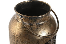 DKD Home Decor Portavelas Navidad Moderna Dorado Metal 16 x 23.5 x 16 cm (4 Unidades)