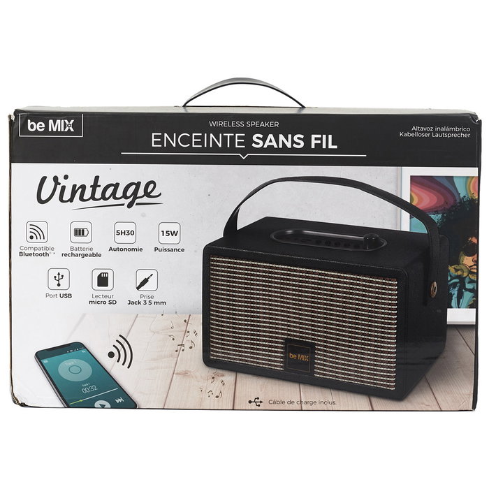 Be Mix Altavoz Inalámbrico Vintage