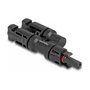 DeLOCK DL4 Conector de panel solar 1 x hembra a 2 x macho, Negro