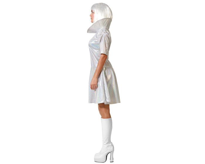 Disfraz Galaxia Vestido Blanco Mujer Adulto Talla XL