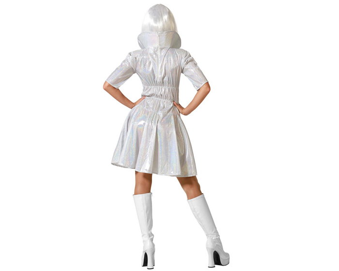 Disfraz Galaxia Vestido Blanco Mujer Adulto Talla XL
