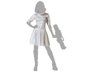 Disfraz Galaxia Vestido Blanco Mujer Adulto Talla XL