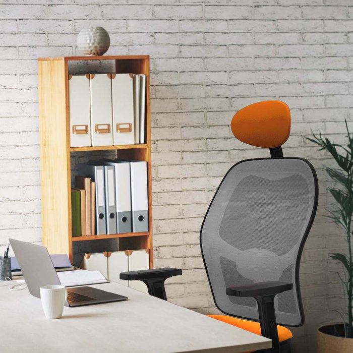 PIQUERAS Y CRESPO Silla de oficina Jorquera con mecanismo Sincro/Traslack Pistacho y Blanco