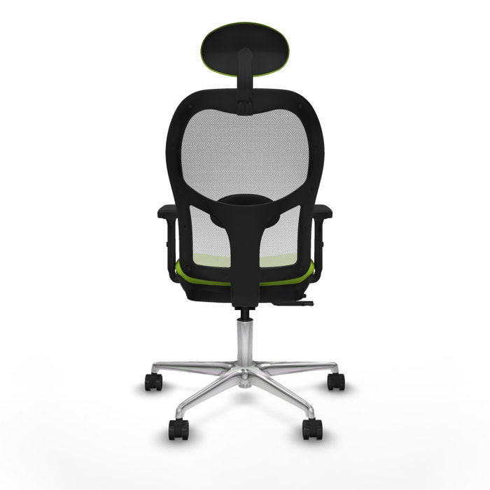 PIQUERAS Y CRESPO Silla de oficina Jorquera con mecanismo Sincro/Traslack Pistacho y Blanco