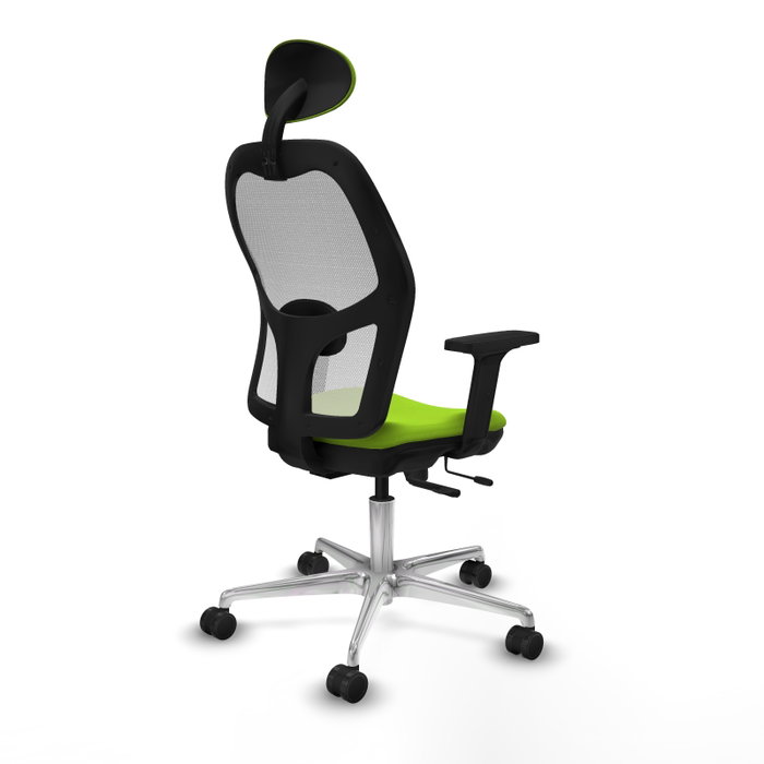 PIQUERAS Y CRESPO Silla de oficina Jorquera con mecanismo Sincro/Traslack Pistacho y Blanco