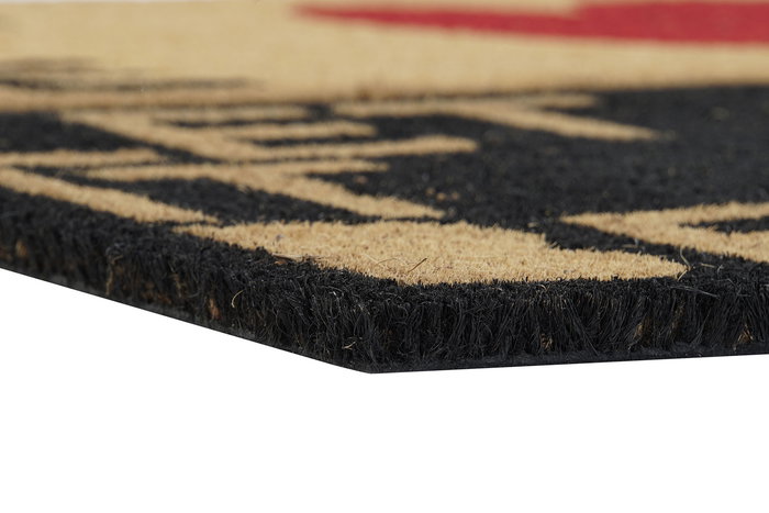 DKD Home Decor Felpudo Basicos Negro Marron Fibra coco Goma 40 x 1.5 x 60 cm Let it be (2 Unidades)