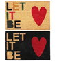 DKD Home Decor Felpudo Basicos Negro Marron Fibra coco Goma 40 x 1.5 x 60 cm Let it be (2 Unidades)