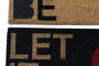 DKD Home Decor Felpudo Basicos Negro Marron Fibra coco Goma 40 x 1.5 x 60 cm Let it be (2 Unidades)