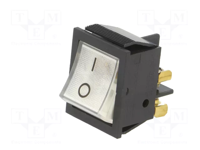 ORNO Interruptor Rocker DPST Transparente 16A/250VAC