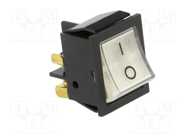 ORNO Interruptor Rocker DPST Transparente 16A/250VAC