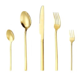 DKD Home Decor Set de Cubertería 20 Piezas en Acero Inoxidable Dorado