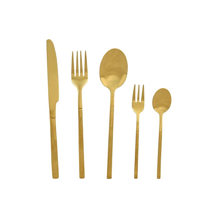 DKD Home Decor Set de Cubertería 20 Piezas en Acero Inoxidable Dorado DKD Home Decor Set de Cubertería 20 Piezas en Acero Inoxidable Dorado