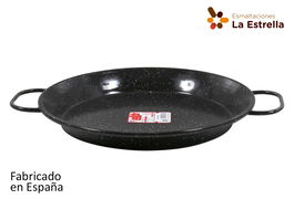 La Estrella Paellera Valenciana Jaspeada, 30 cm de diámetro para 4 raciones, paella de acero esmaltado (8 Unidades)