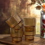 Home Deco Factory Juego de 4 Vasos Ámbar Heritage