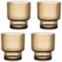 Home Deco Factory Juego de 4 Vasos Ámbar Heritage