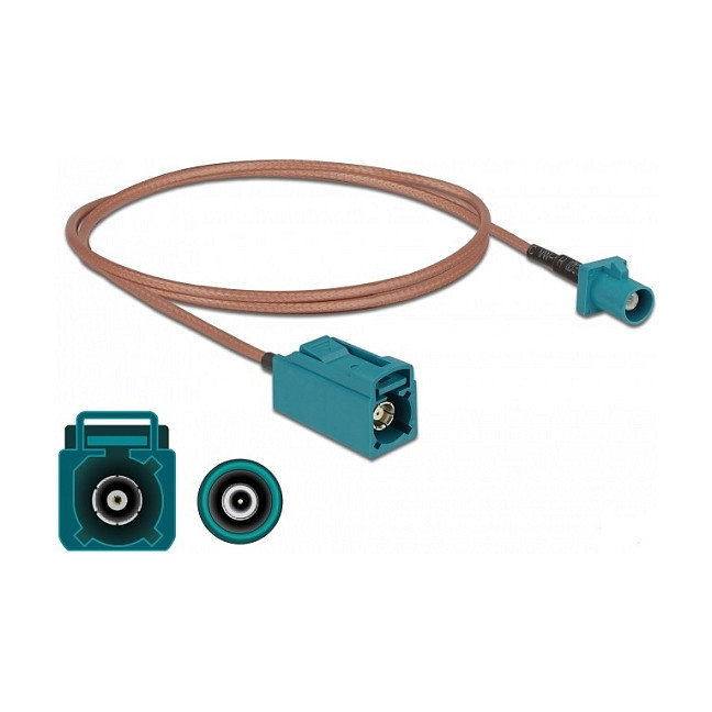 DeLOCK Cable de antena coaxial FAKRA Z > FAKRA Z RG-316 1 m DeLOCK Cable de antena coaxial FAKRA Z > FAKRA Z RG-316 1 m