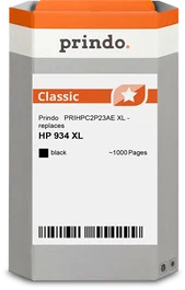 Prindo Classic XL Cartucho de tinta negro compatible con HP 934XL