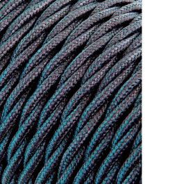 Edm Carrete de cable textil trenzado H03VV-F 2 x 0,75 mm² gris oscuro, 25 m