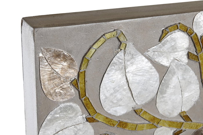 DKD Home Decor Decoración de Pared Beige Dorado 4 x 70 x 100 cm Nacar Resina