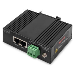 Digitus Inyector PoE Gigabit Industrial IEEE802.3af/at/bt 85W -40 a 75°C 10/100/1000Base-T Negro